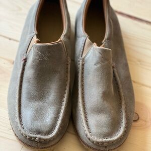 Men's Slip-On Suede Loafers in Taupe
